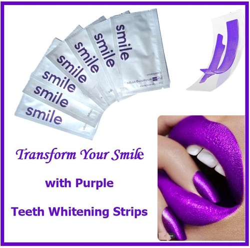 Purple teeth whitening strips - purple,